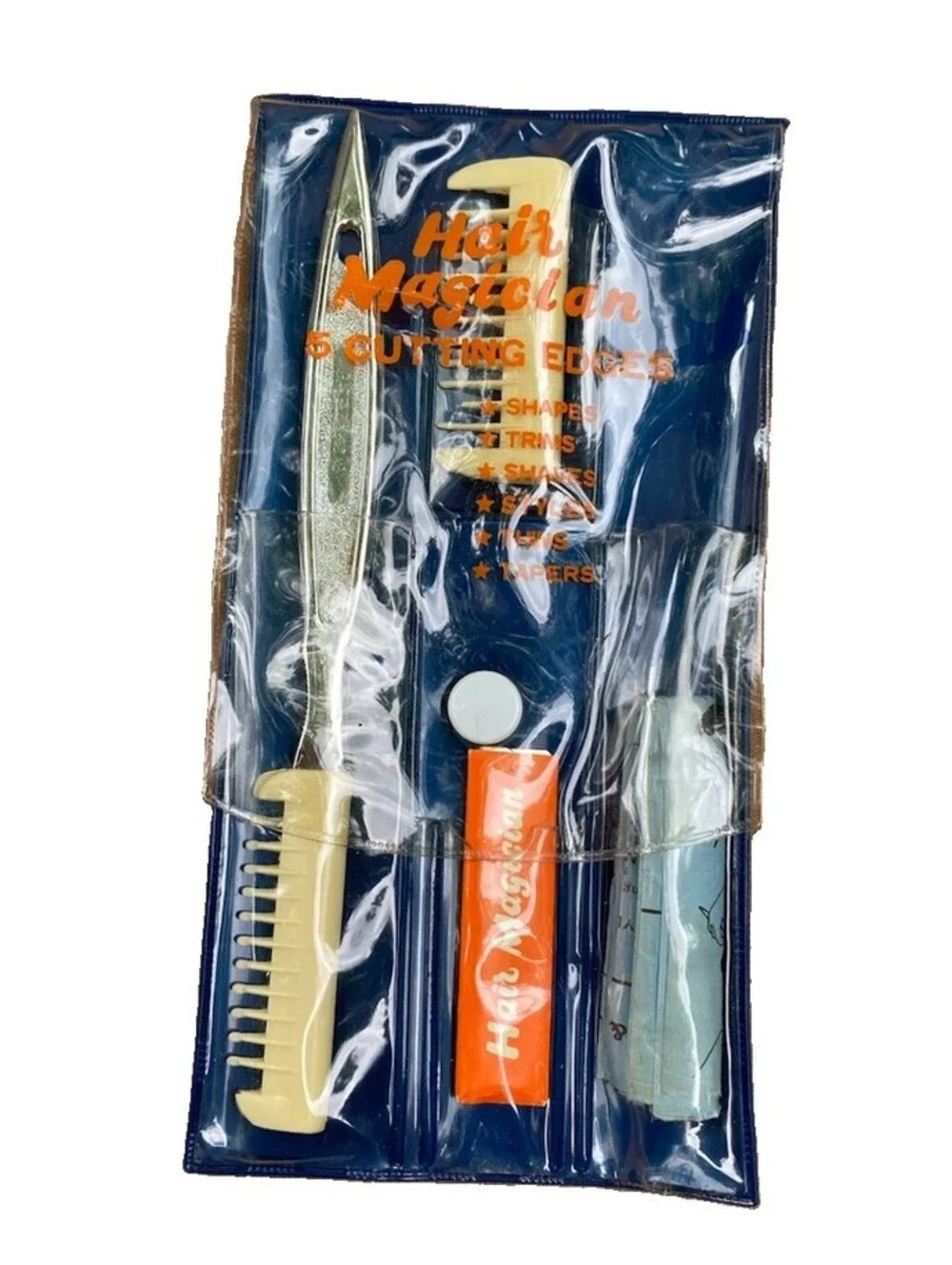 Hair Magician 5 Cutting Edges Kit By K-Tel 1973 USA Unused Vintage